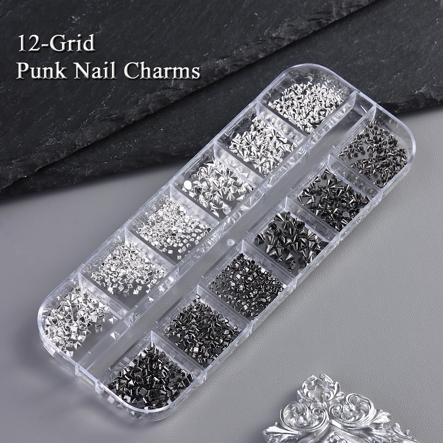 Furtherpretty close-up of metal pyramid texture highlighting durable shine