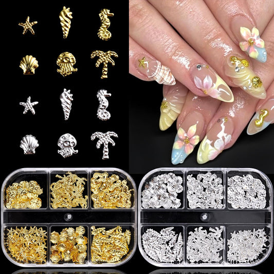 Furtherpretty front view of gold and silver charm boxes, easy selection benefit