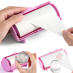 furtherpretty front packaging showing roll and pink case for neat storage