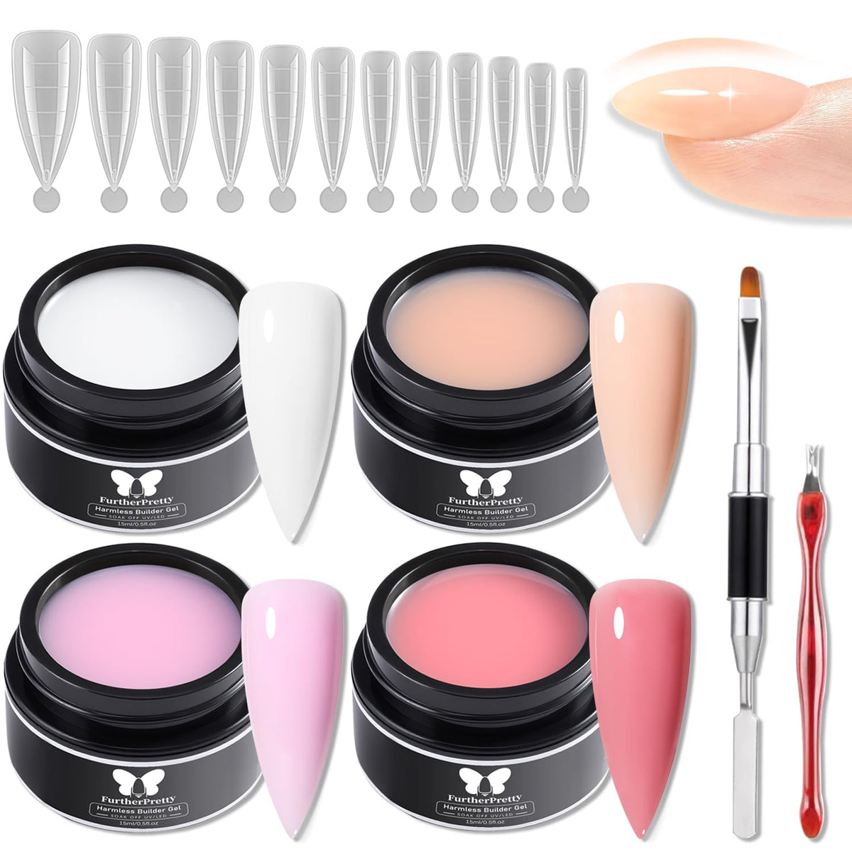 furtherpretty front packaging showing kit contents and benefits