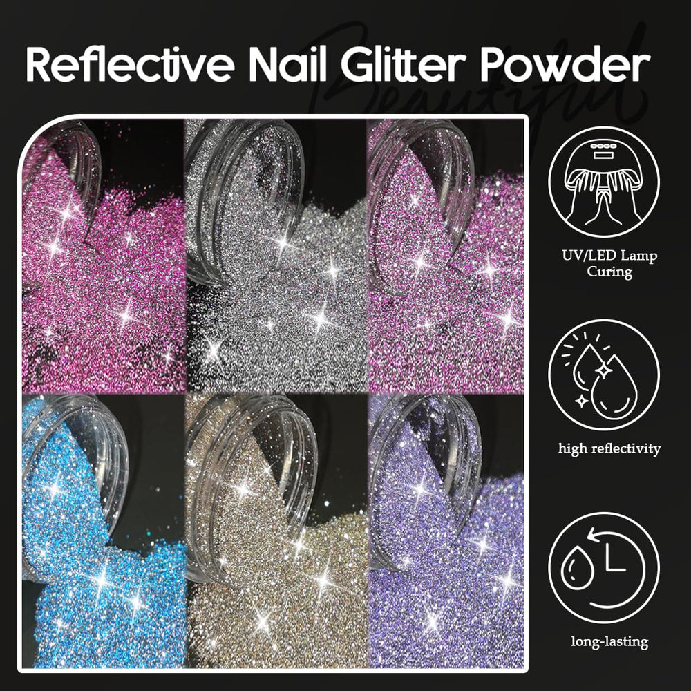 Furtherpretty open jar close-up of ultra-fine reflective powder texture for smooth application