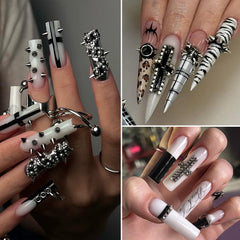 Furtherpretty lifestyle image with gothic manicure showcasing bold aesthetic