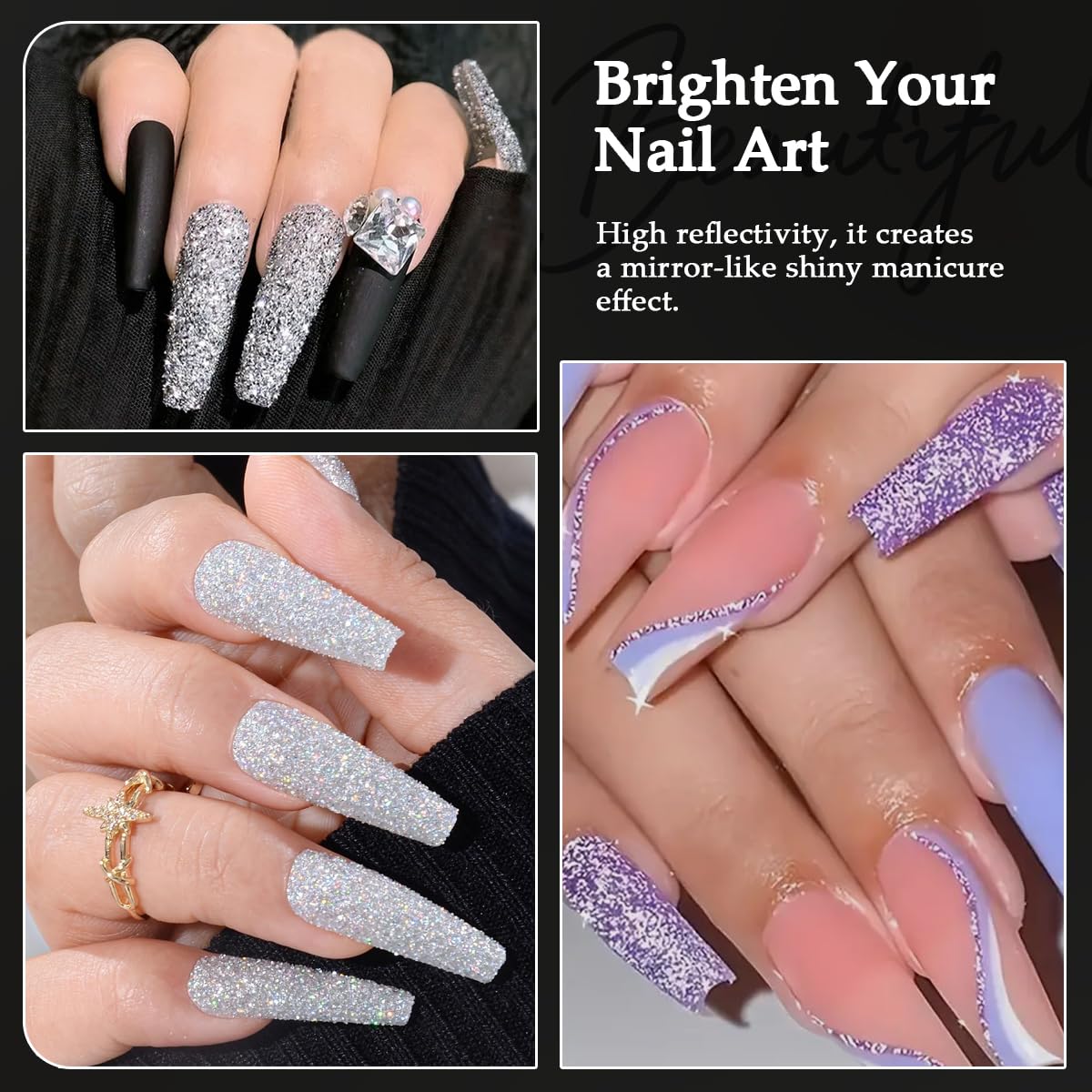 Furtherpretty glitter blended into clear gel bottle creating custom shimmer and pigment