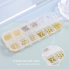 Furtherpretty tweezers with open grid box for precise placement and tidy storage
