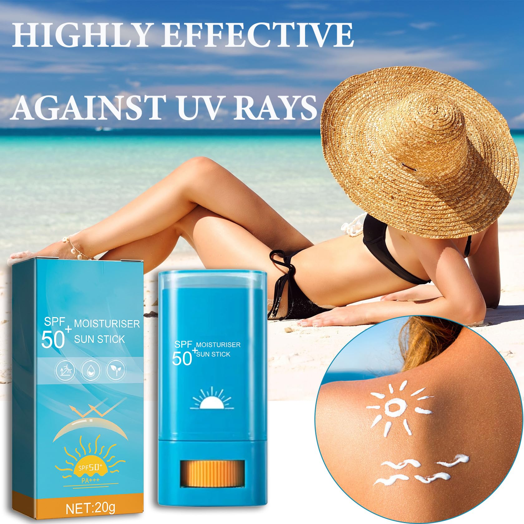 Fusang sunscreen stick in an outdoor bag highlighting convenient reapplication on-the-go