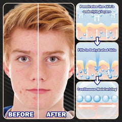 Fusang mask held in hand showing actual size and easy-to-apply benefit