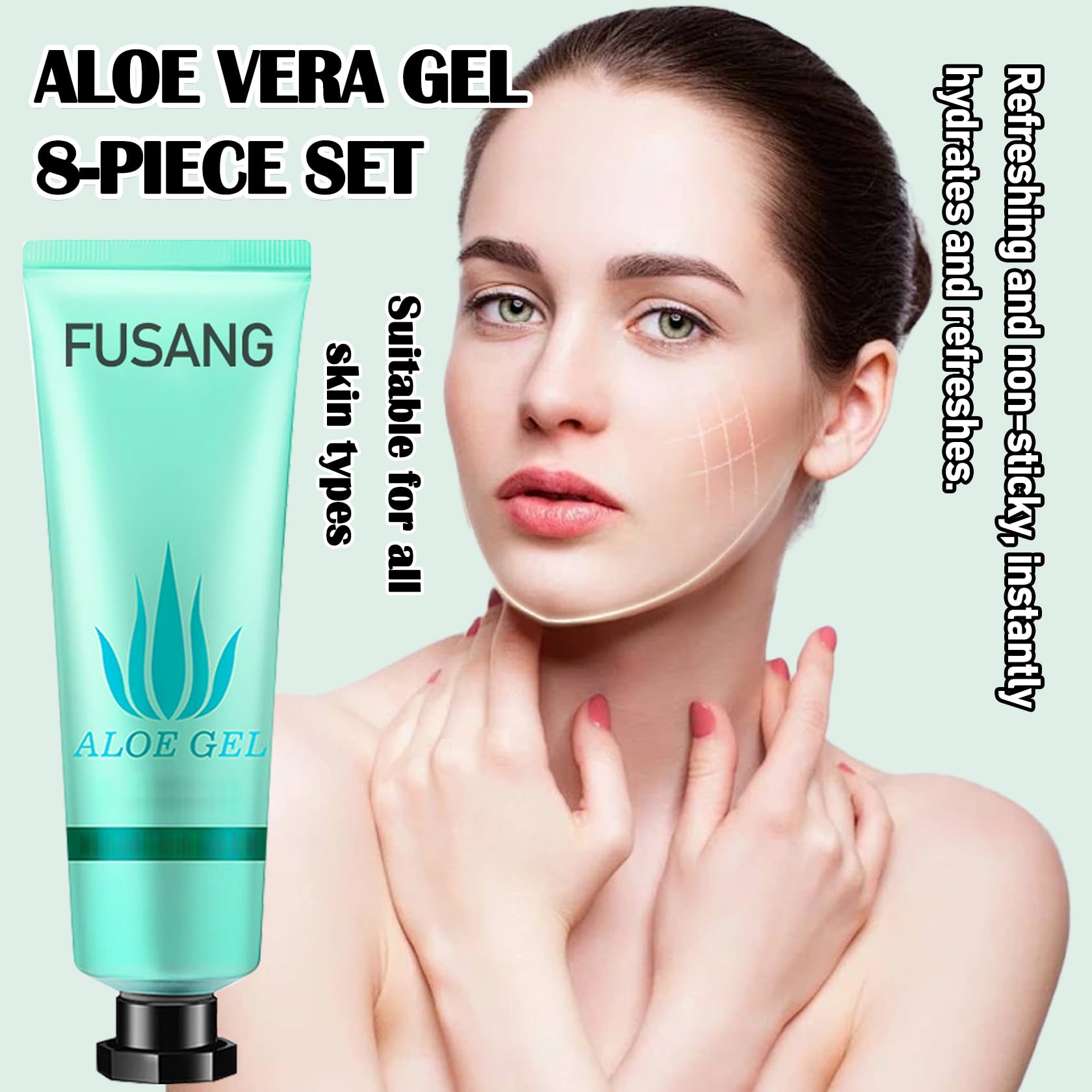 Fusang close-up of clear gel texture demonstrating smooth, fast-absorbing hydration