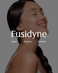 FUSIDYNE before and after skin texture improvement and reduced shine