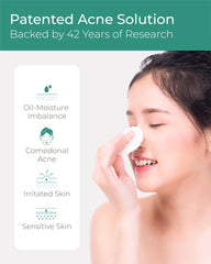 FUSIDYNE pad in use on cheek demonstrating quick pore care