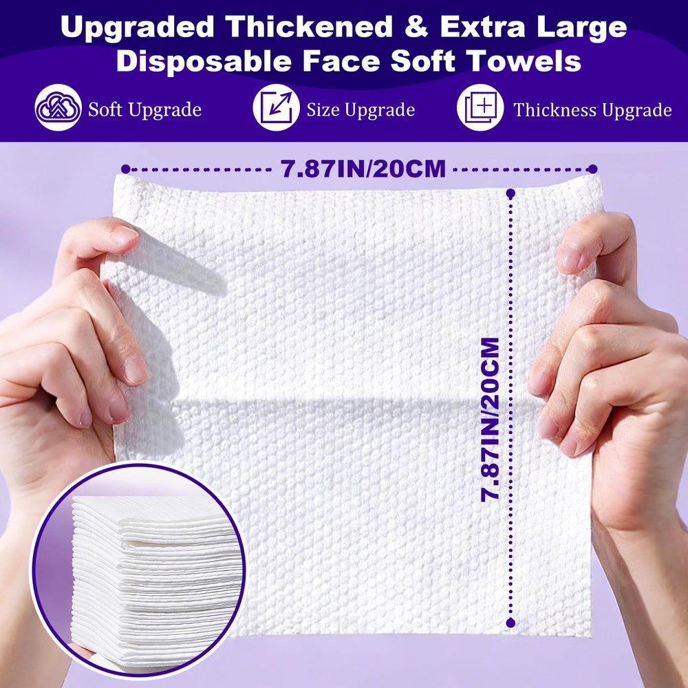 Futetui towel held in hand illustrating thickness and tear resistance