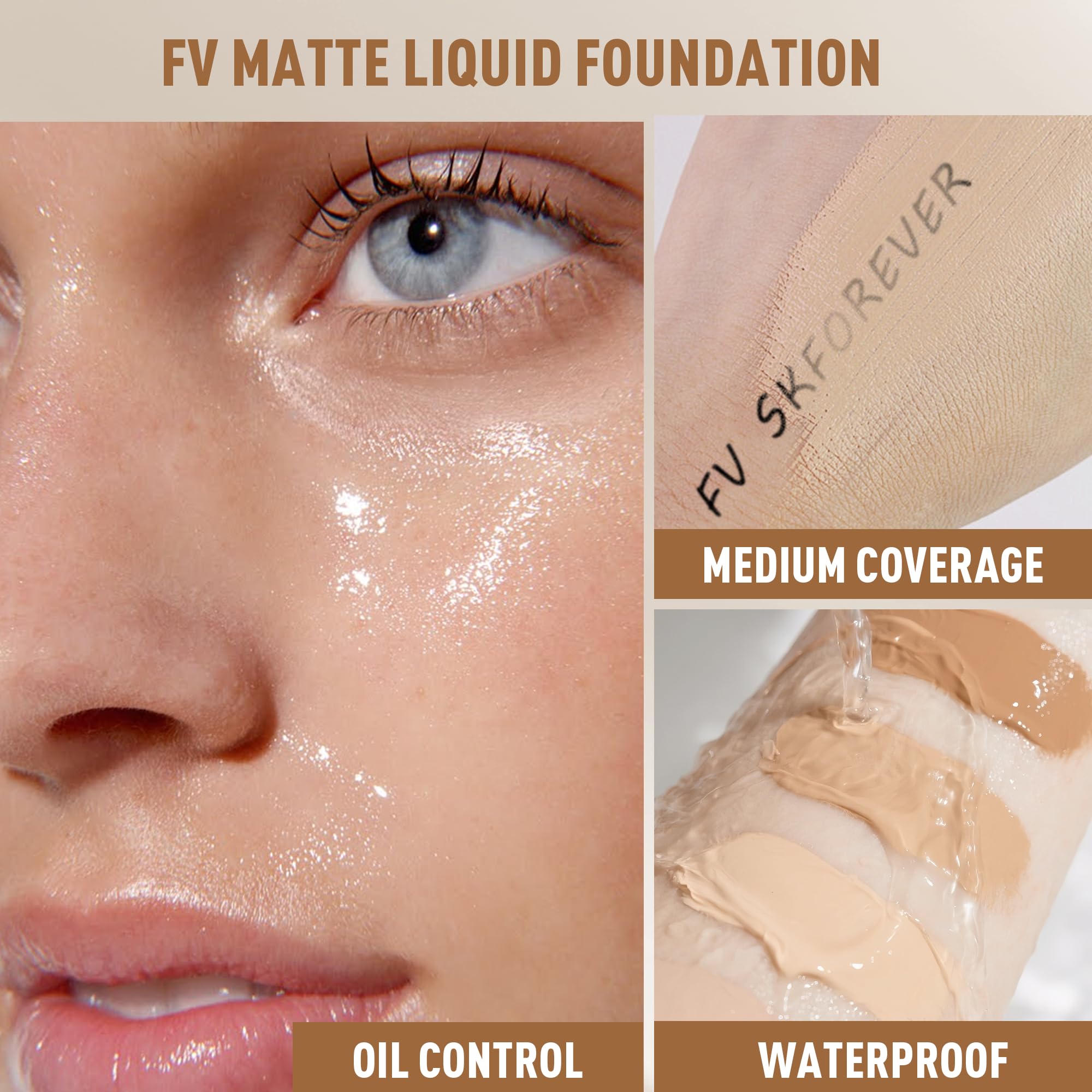 FV applying foundation with blending sponge for seamless application and natural look benefit