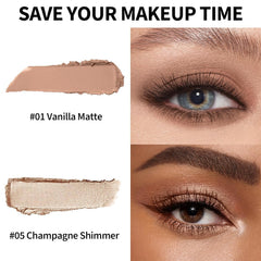 FV champagne shimmer swipe showing reflective finish for brightening eyes