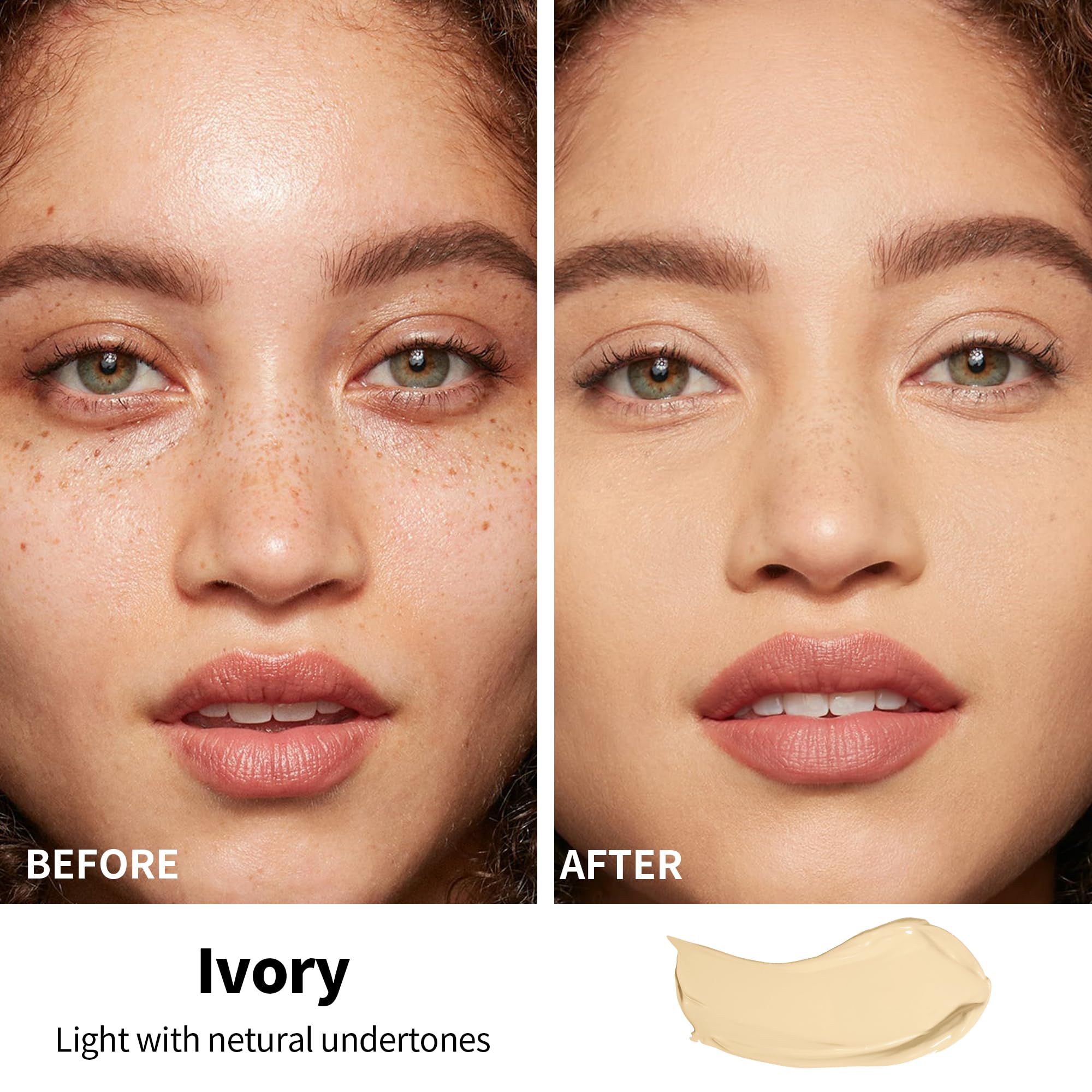 FV close-up swatch showing matte finish and oil-control effect on skin benefit