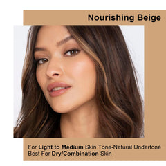 FV model closeup wearing FV foundation showing natural radiant skin