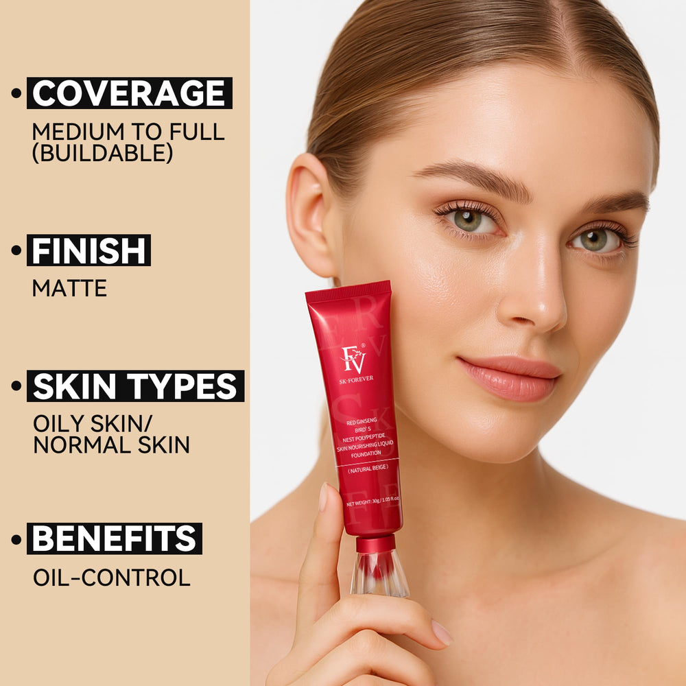 FV before and after coverage example showing blemish concealment benefit