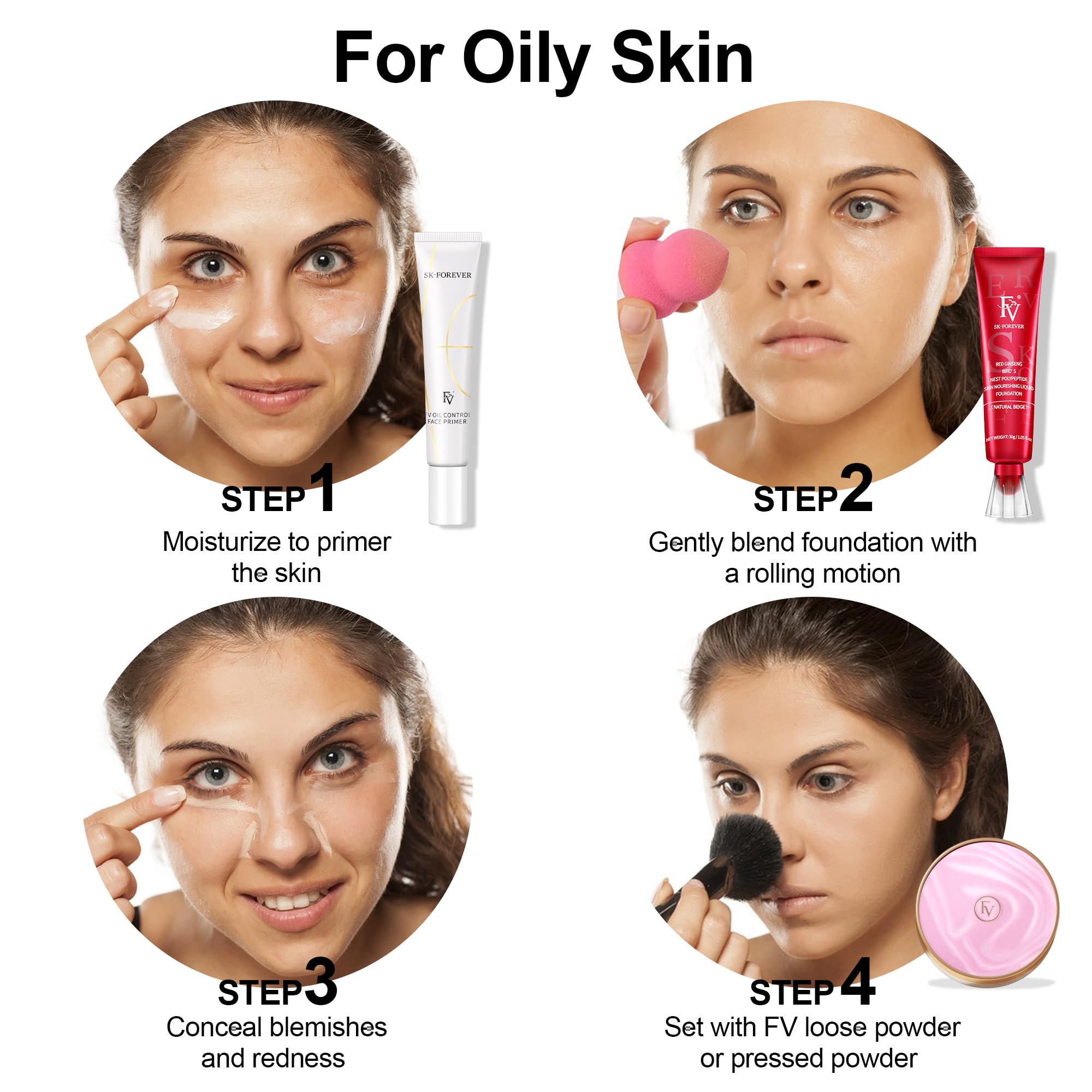 FV lifestyle shot in a makeup bag showing portability and everyday routine compatibility benefit