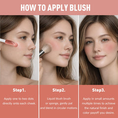 FV liquid blush honey held in hand to show compact size for on-the-go touchups