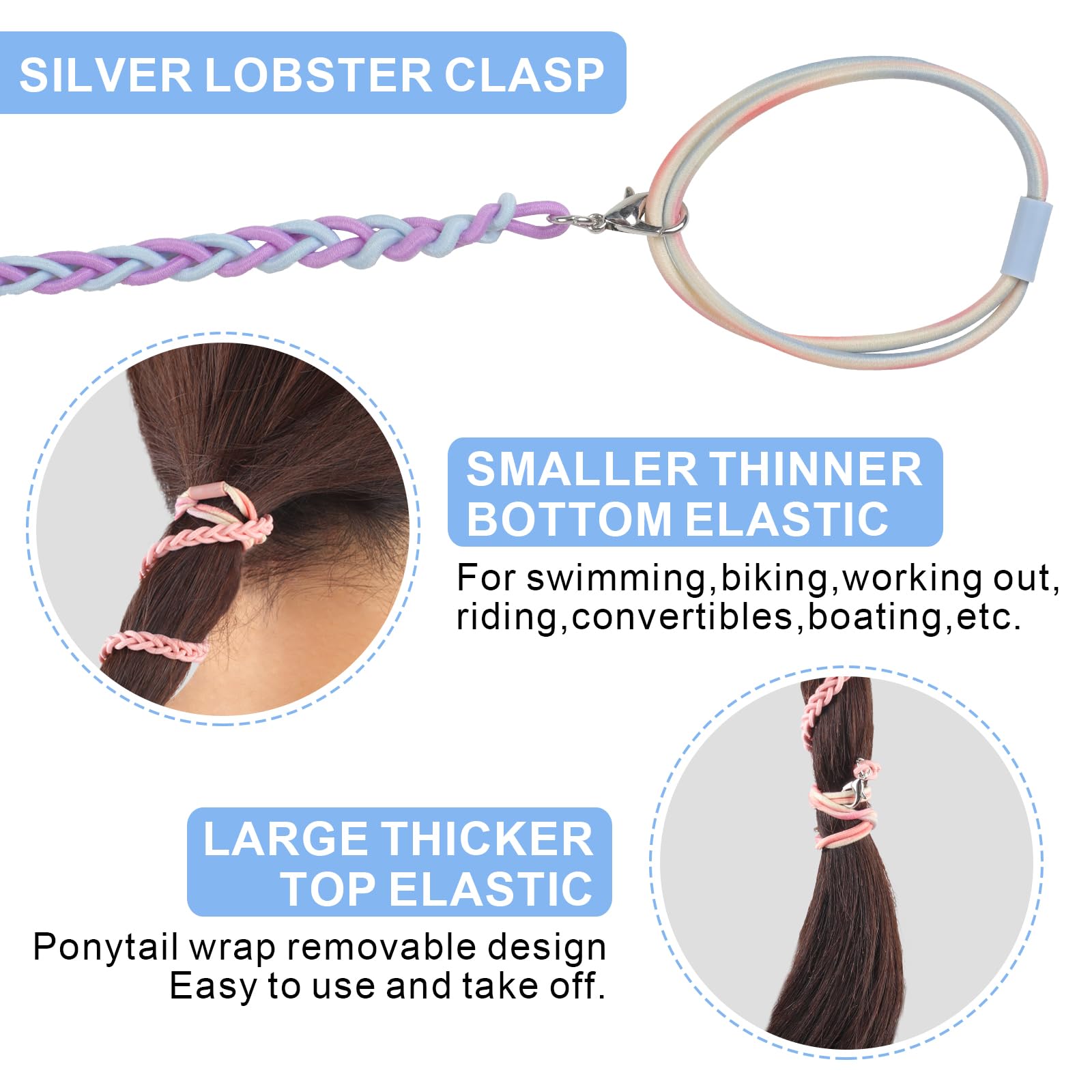 FVOLREM in-use ponytail side profile demonstrates secure comfortable hold