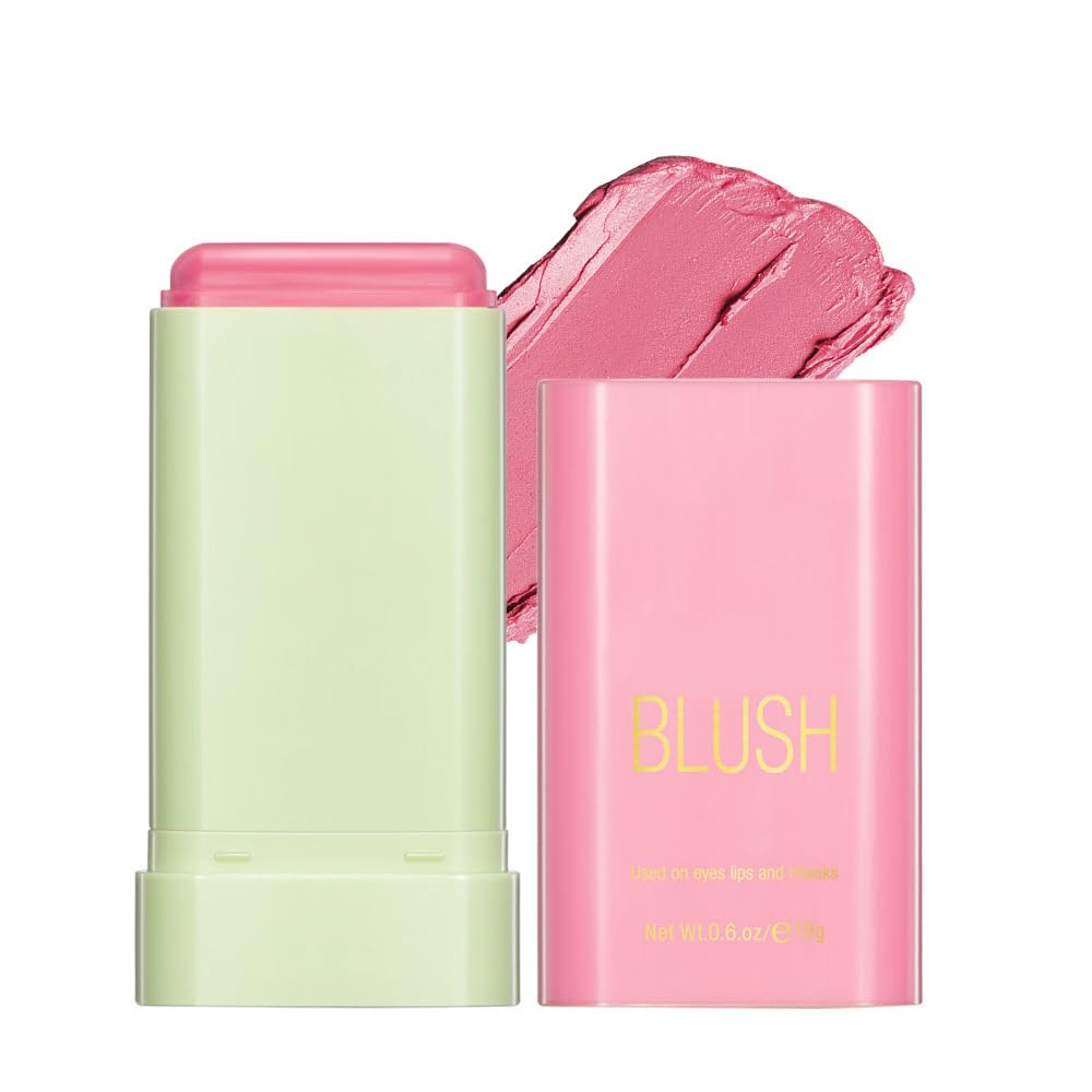 FYEBOO front view of closed blush stick showing compact design and portability