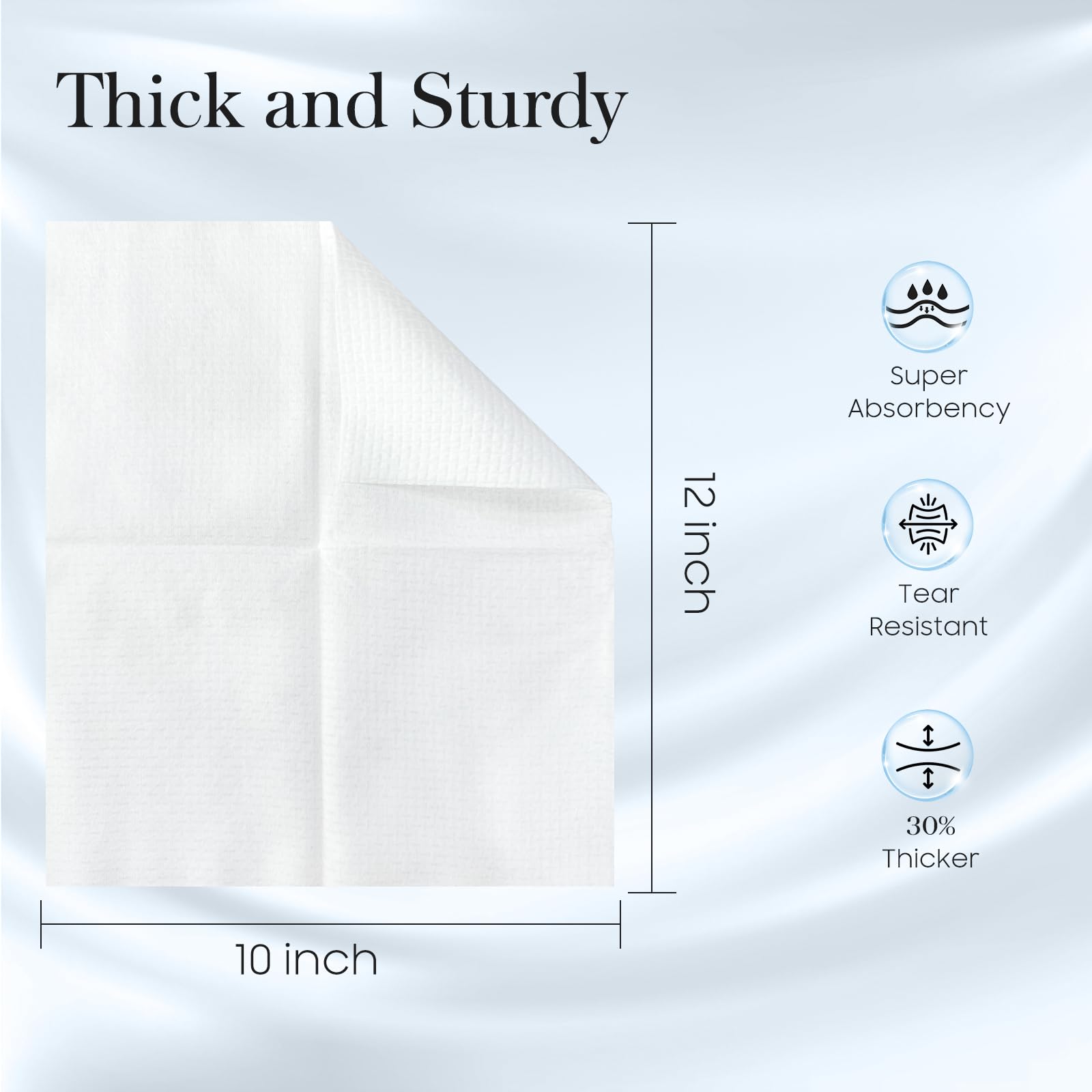 FYGRIP wipe in hand showing 10x12 size for full-face coverage