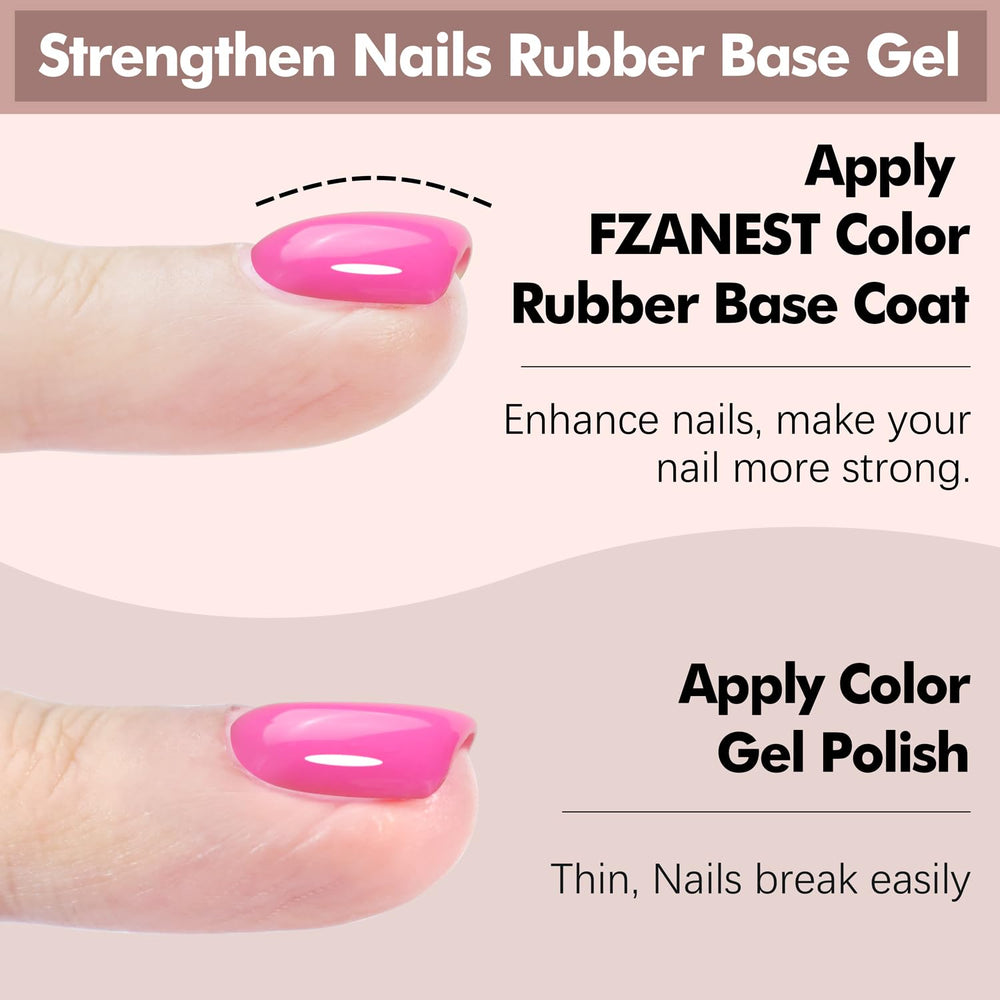 FZANEST brush applying gel to nail demonstrating easy control