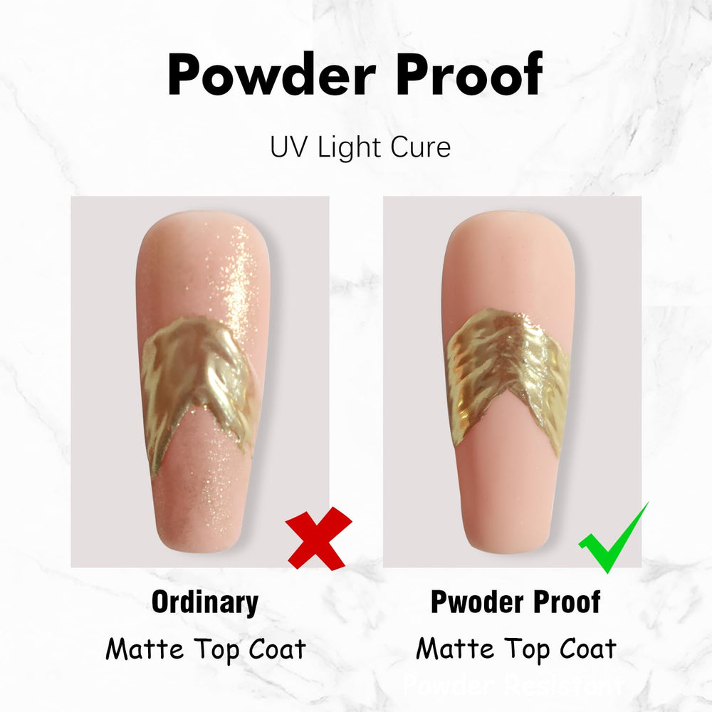 FZANEST applied on nail tip demonstrating velvet finish and quick cure