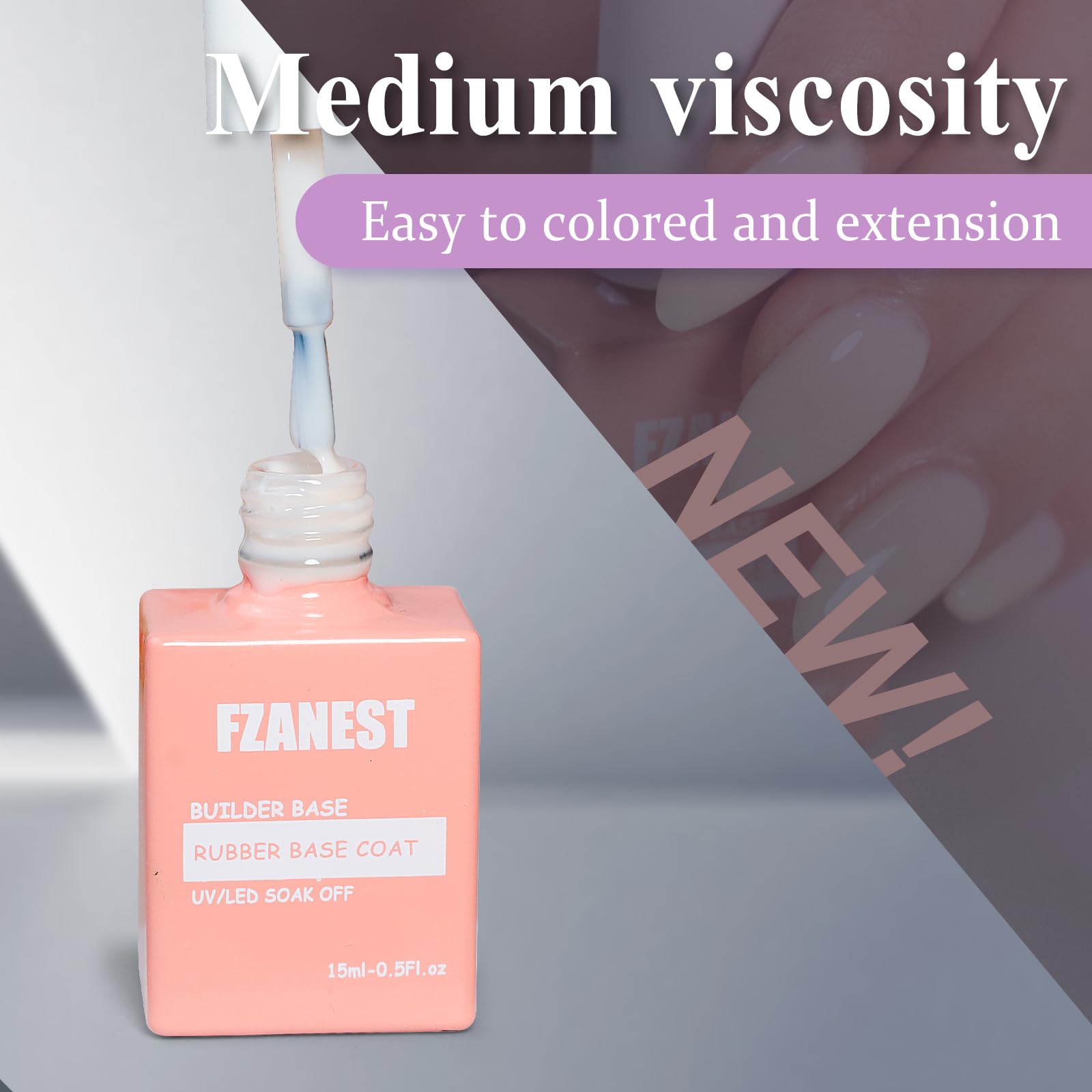 FZANEST application on nail tip demonstrating extension control benefit