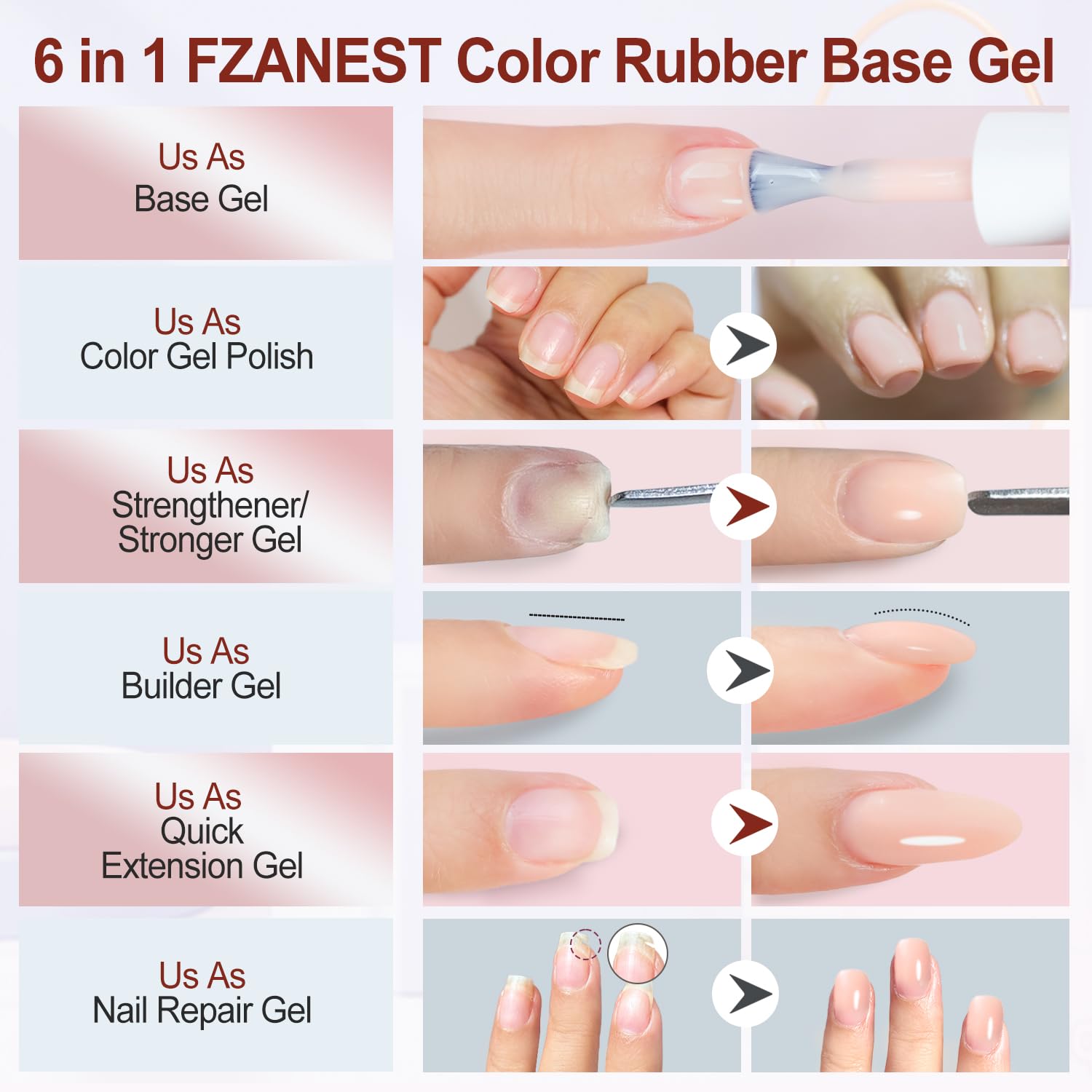 FZANEST being applied to a natural nail reinforcing and smoothing surface