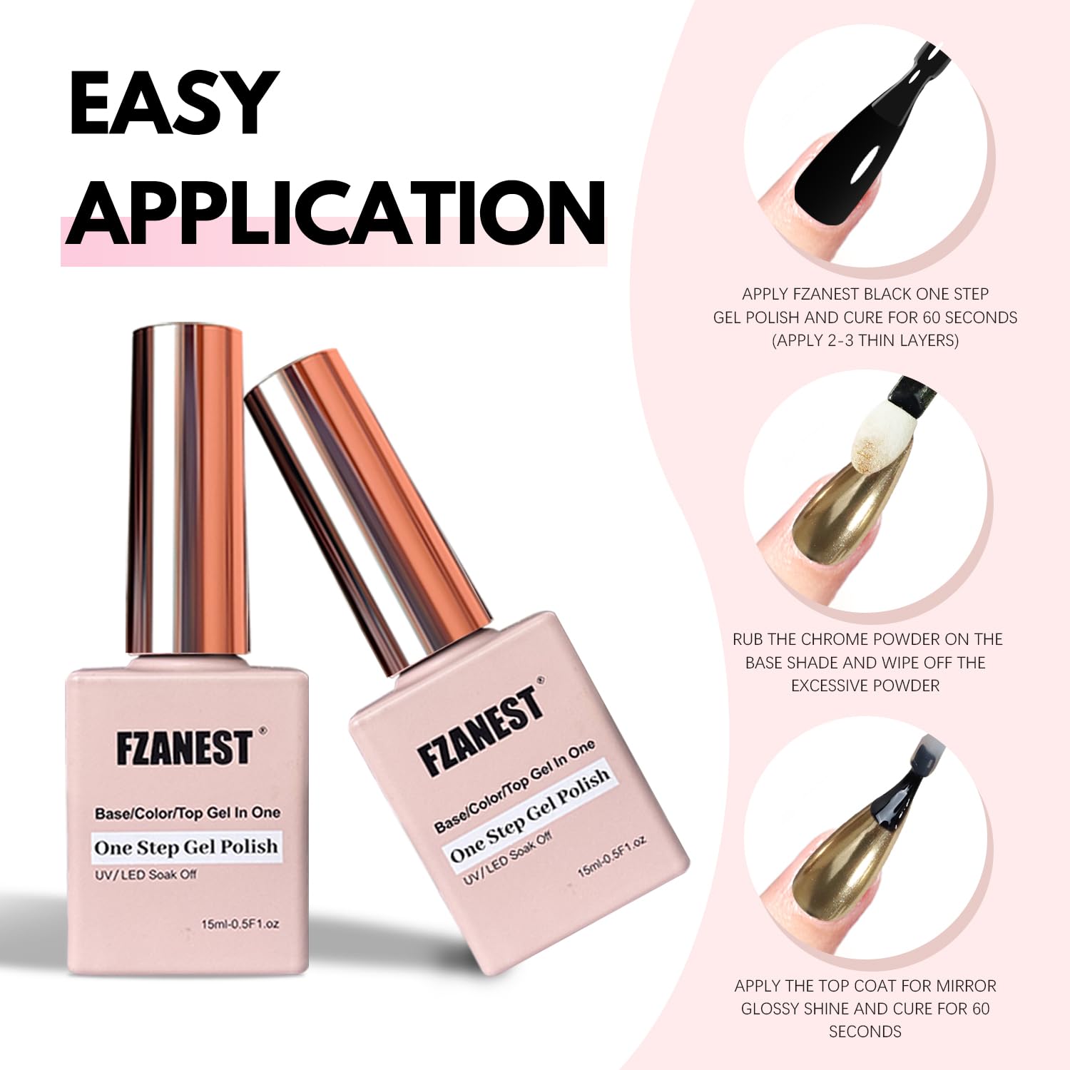 FZANEST applied to press-on nails demonstrating strong adhesion and neat edges