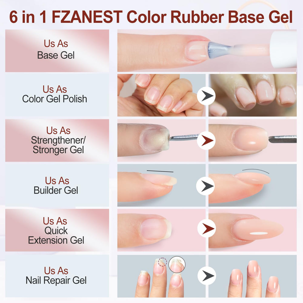 FZANEST gel texture close-up brush stroke illustrating smooth self-leveling finish