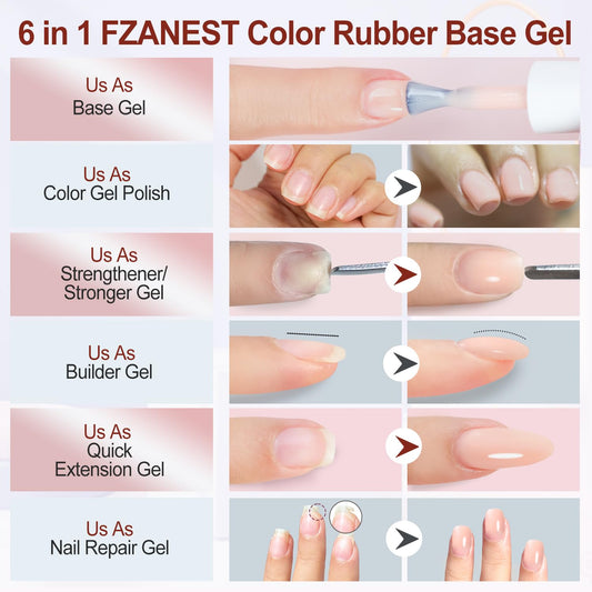 FZANEST gel texture close-up brush stroke illustrating smooth self-leveling finish