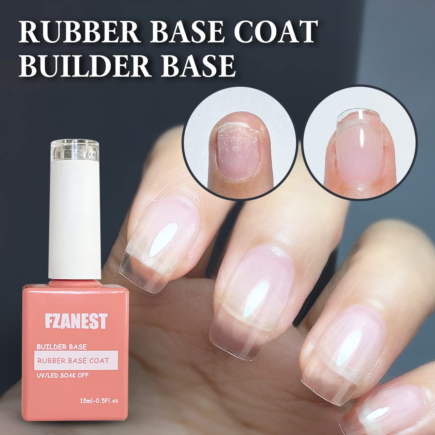 FZANEST close-up of rubber gel texture showing self-leveling benefit