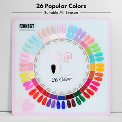 FZANEST colors array swatched on hand displaying variety and inspiration