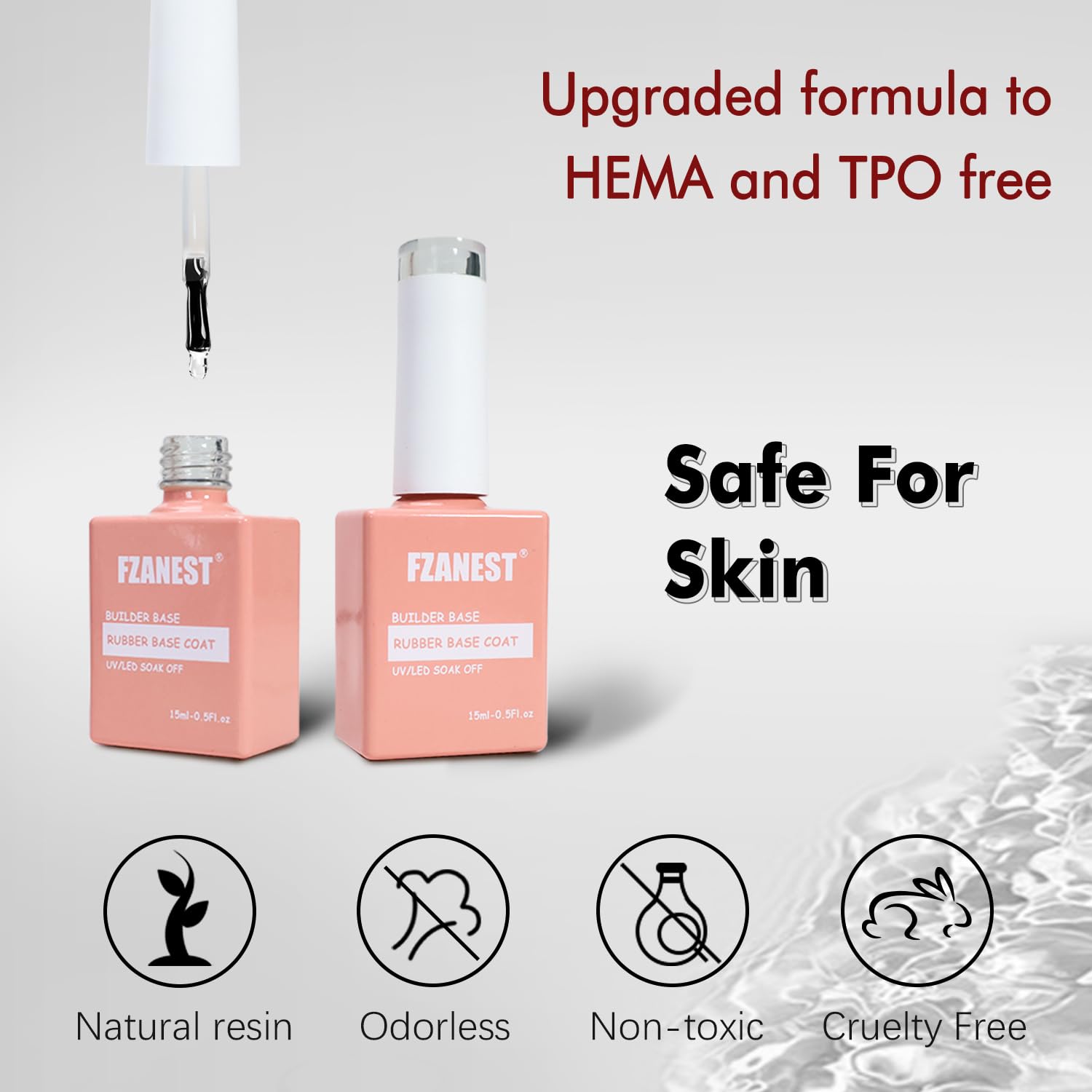FZANEST cured nails with mirror shine for long-lasting polish protection