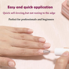 FZANEST finished French manicure example giving natural-looking polished nails