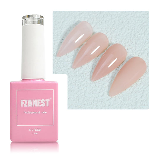 FZANEST front bottle showing milky nude color and professional finish benefit