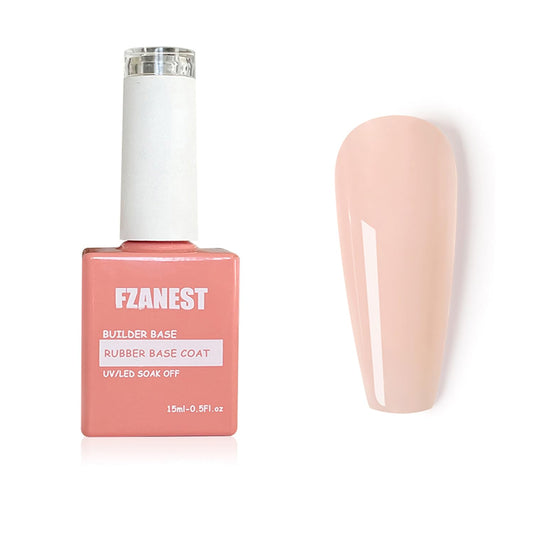 FZANEST bottle front view showing nude pink builder gel and 15ml size benefit