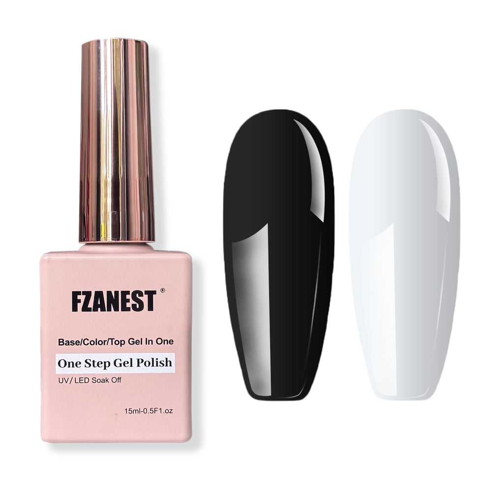 FZANEST front bottles showing black and white shades and quick application benefit