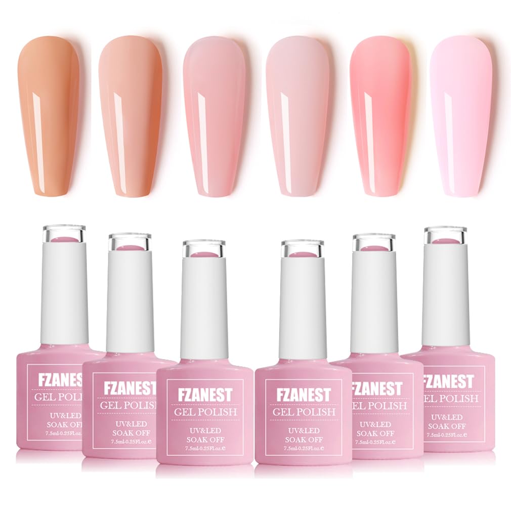 FZANEST front packaging showing six jelly nude gel bottles and kit benefits