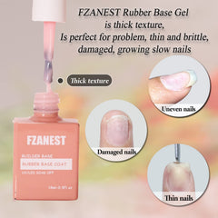 FZANEST gel texture swatch showing self-leveling smooth finish