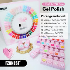 FZANEST heart bottle closeup showing color indicator and fast shade identification