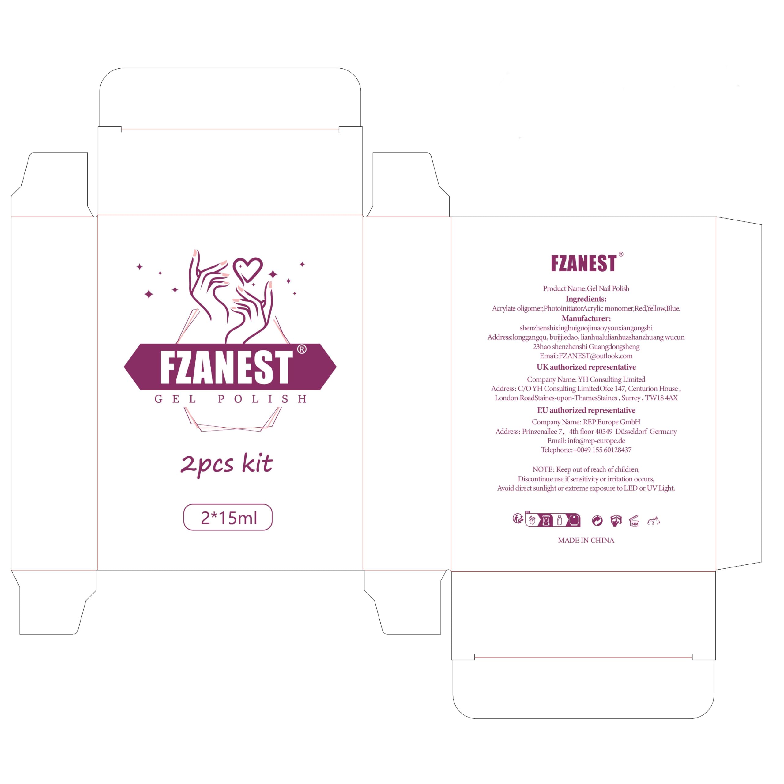 FZANEST lifestyle manicure setting showing salon-quality results at home