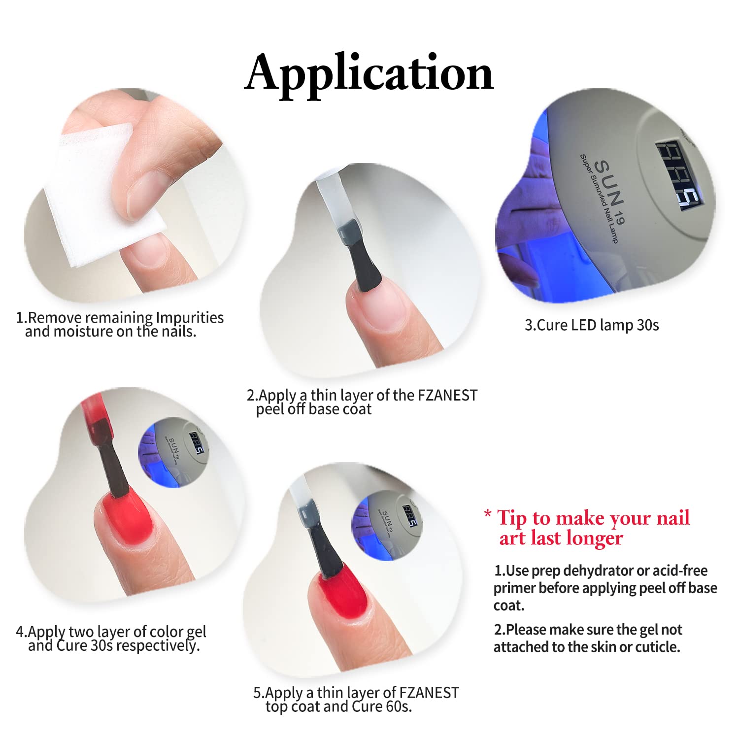 FZANEST nail art swatch setup illustrating flexible base for frequent color changes