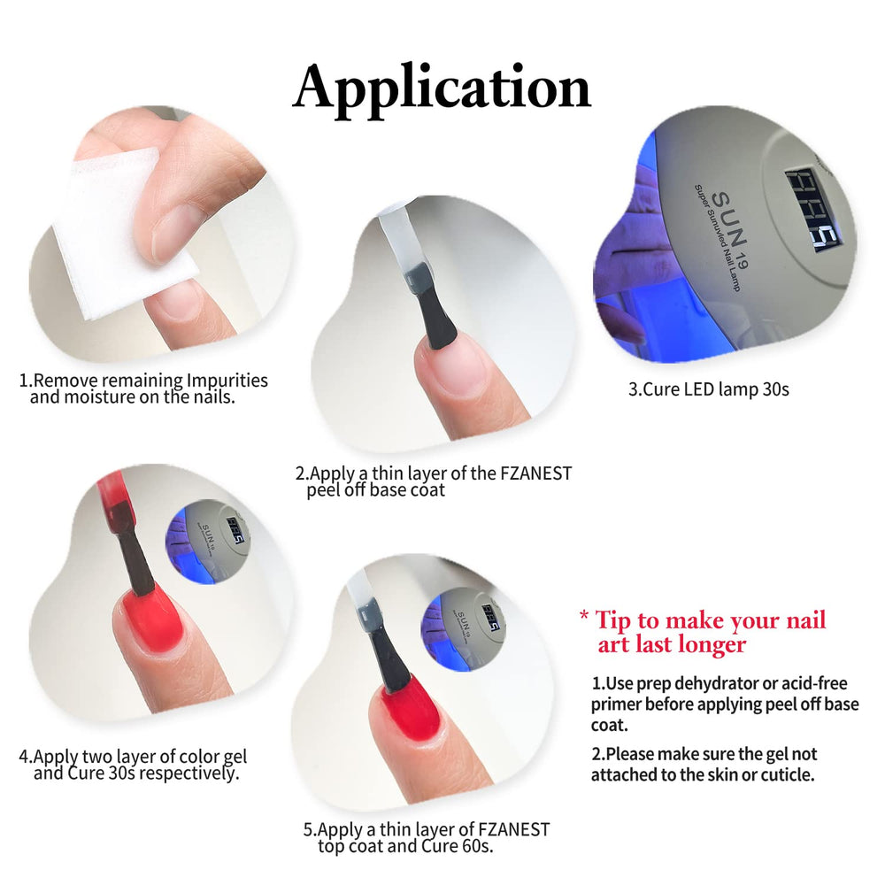 FZANEST nail art swatch setup illustrating flexible base for frequent color changes