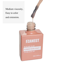 FZANEST before-and-after nail extension demonstrating strengthened longer nails