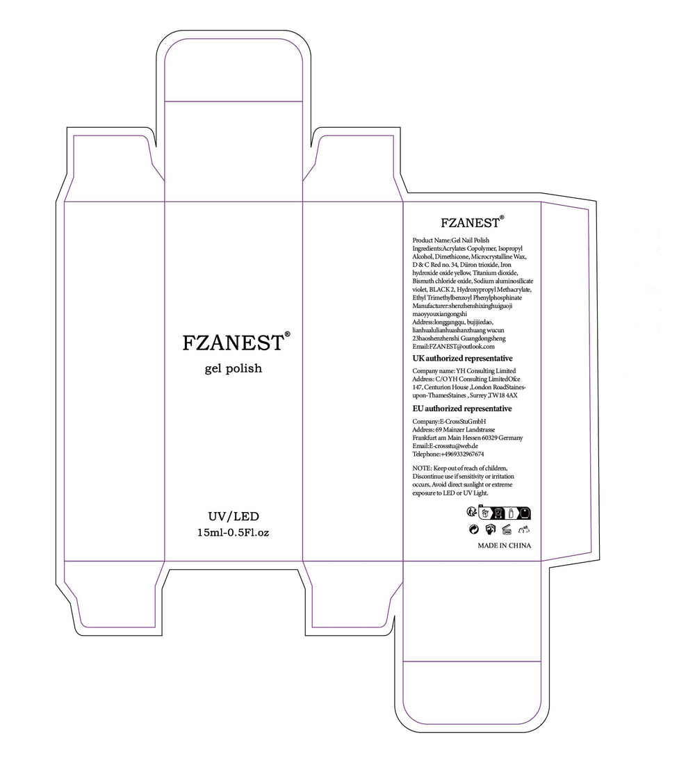 FZANEST boxed packaging next to UV LED lamp showing proper curing benefit
