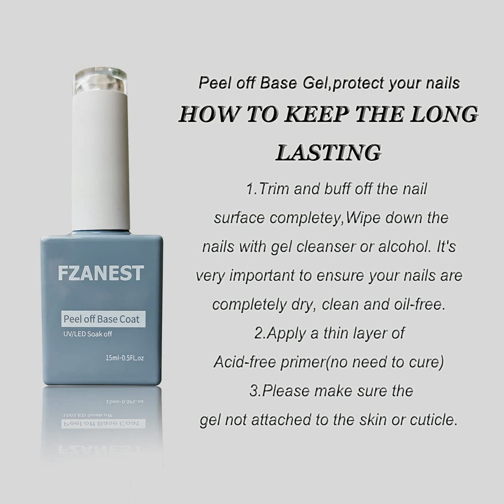 FZANEST peel-off removal demo lifting cured film for quick acetone-free takeoff