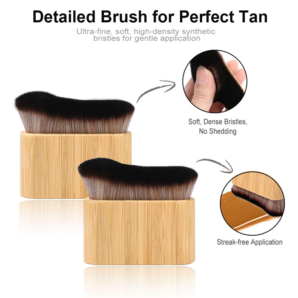 G GAIYAH kabuki brush bristles close detail for even blending without streaks