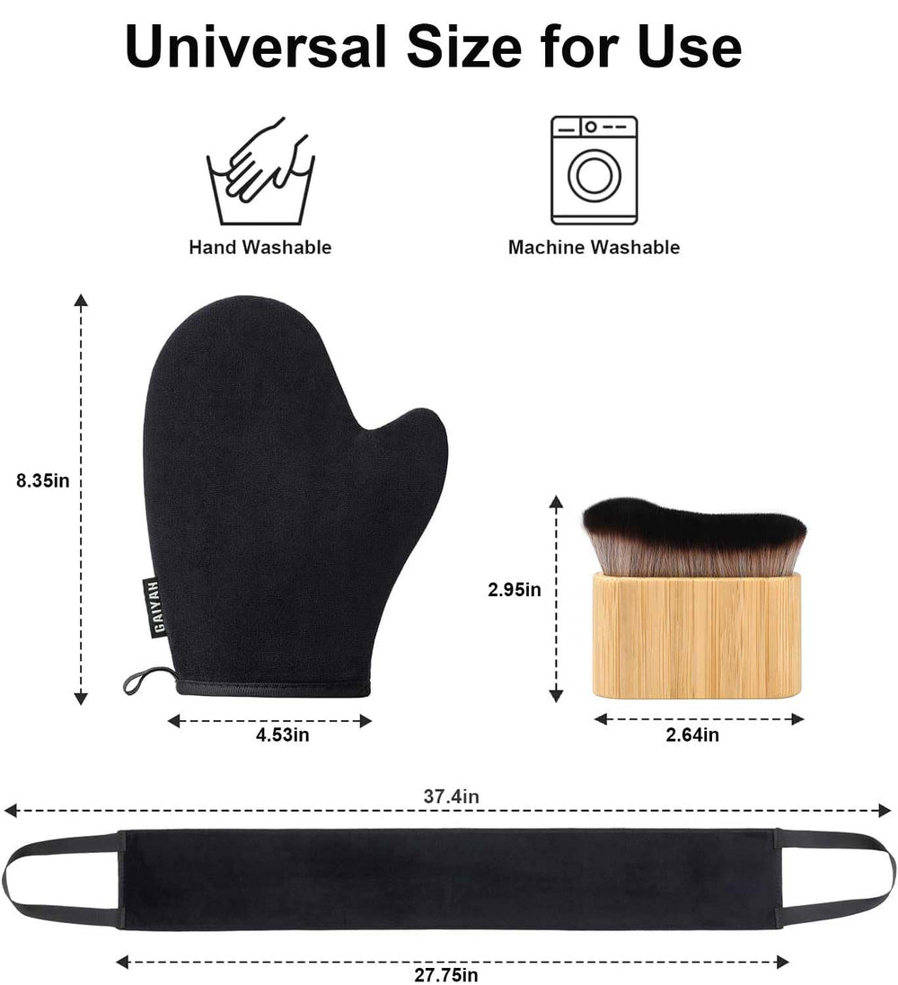 G GAIYAH mitts shown next to a hand demonstrating compact size and control