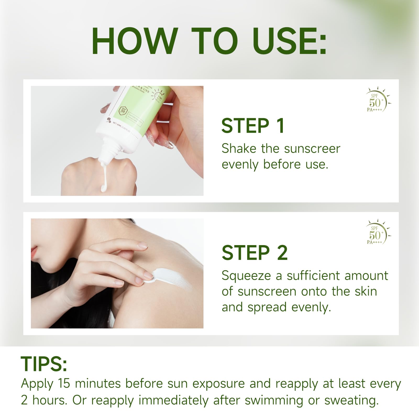Gaayou centella sunscreen used outdoors demonstrating long-lasting sun protection benefit